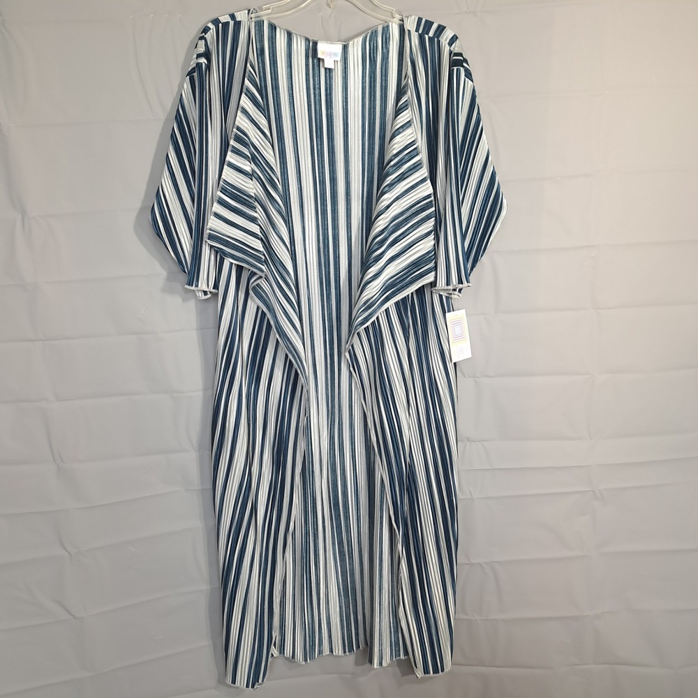 LuLaRoe Women's Kimono Size S Open Lightweight Waterfall Cover-Up Striped